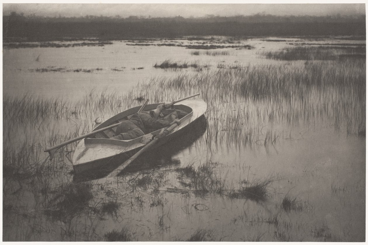 Cacciatore che si avvicina al pollame da Peter Henry Emerson