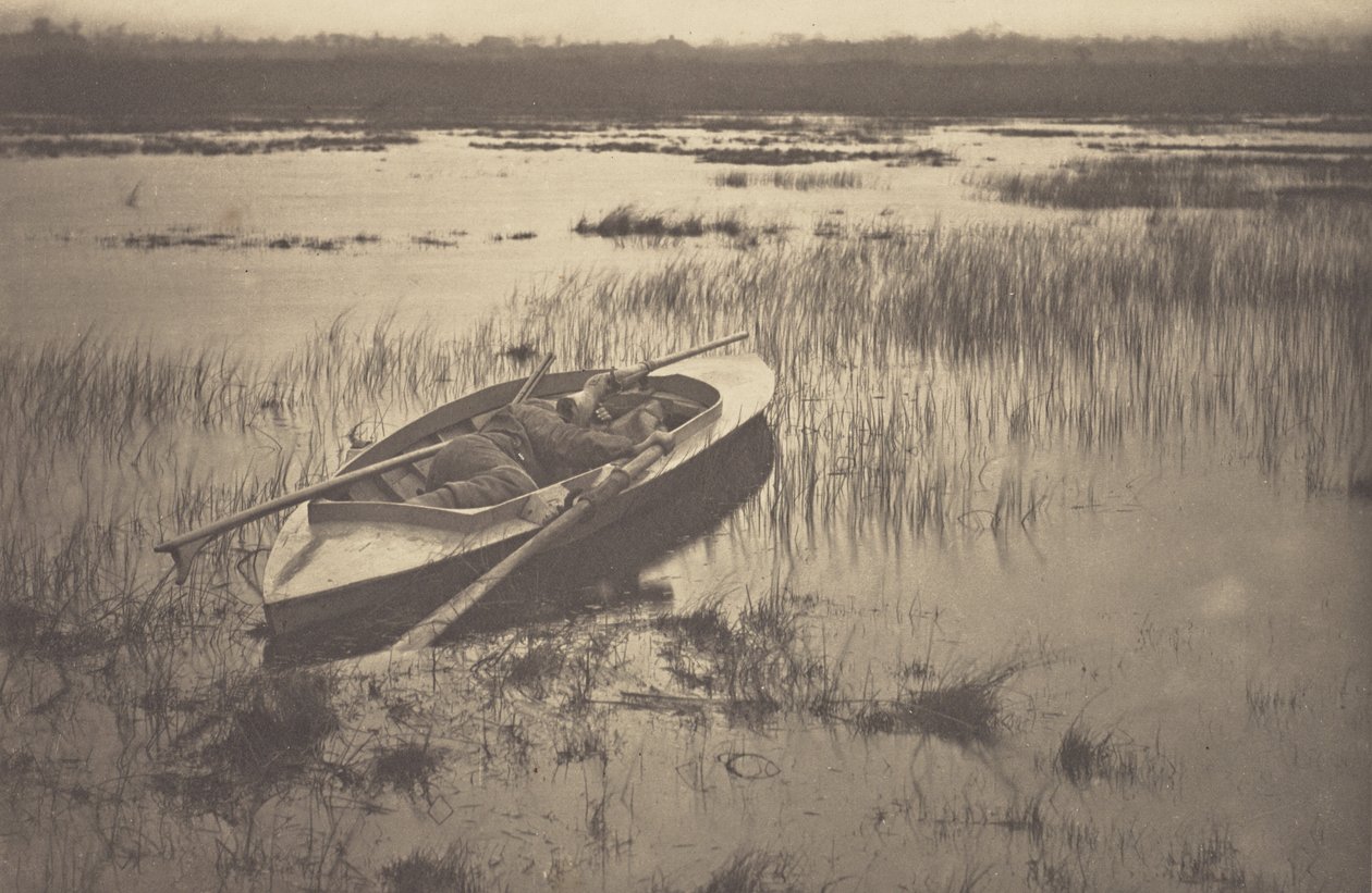 Cacciatore in agguato per il pollame selvatico da Peter Henry Emerson