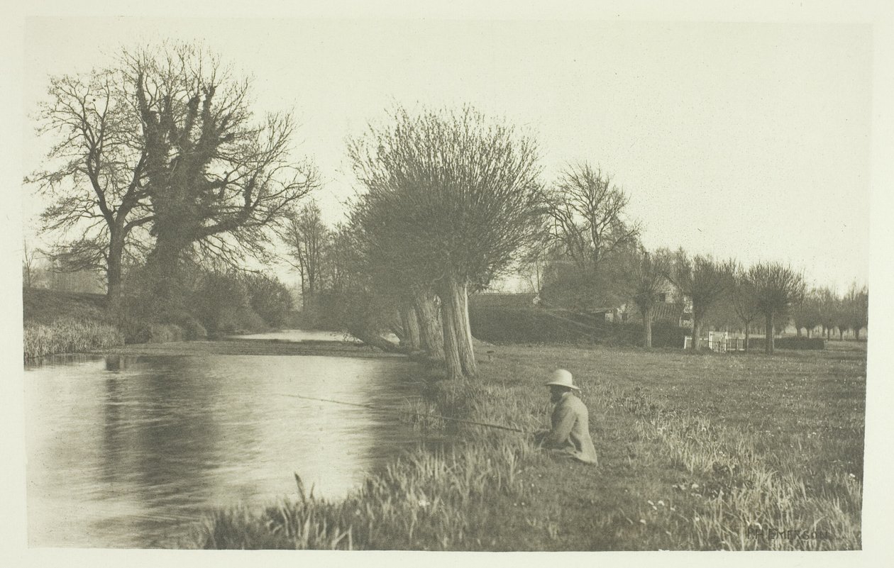 Casetta del custode, pesca di Amwell Magna da Peter Henry Emerson