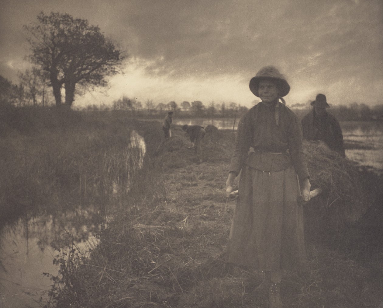 Spingere il fieno di palude con pertiche da Peter Henry Emerson
