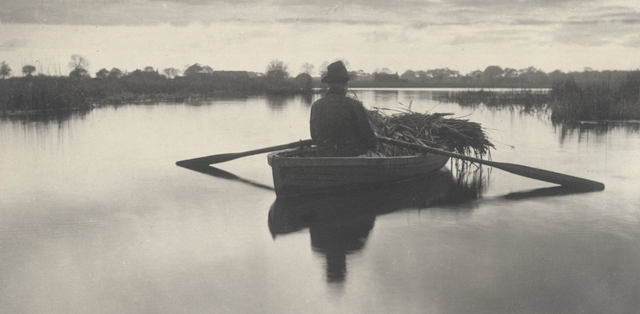 Remando verso casa con lo Schoof-Stuff, 1886 (foto) da Peter Henry Emerson