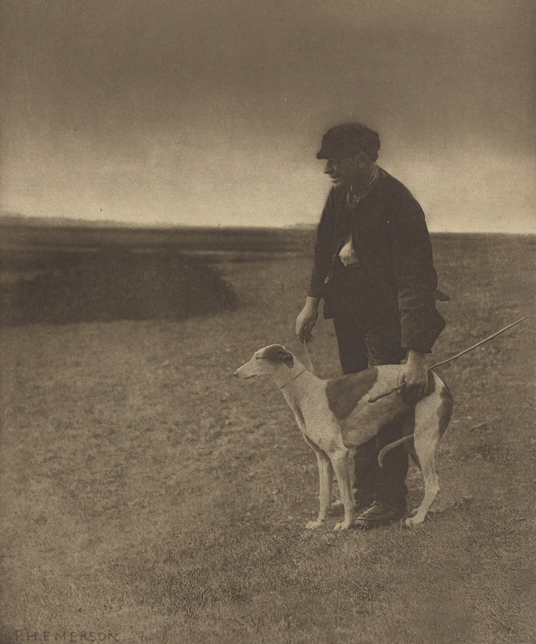 Il bracconiere - Una lepre in vista. [Suffolk.] da Peter Henry Emerson