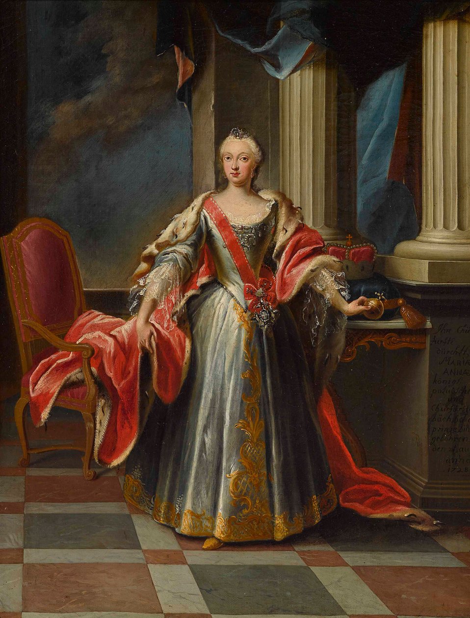 Ritratto di Maria Anna Sofia di Sassonia, Elettrice di Baviera da Peter Jacob Horemans