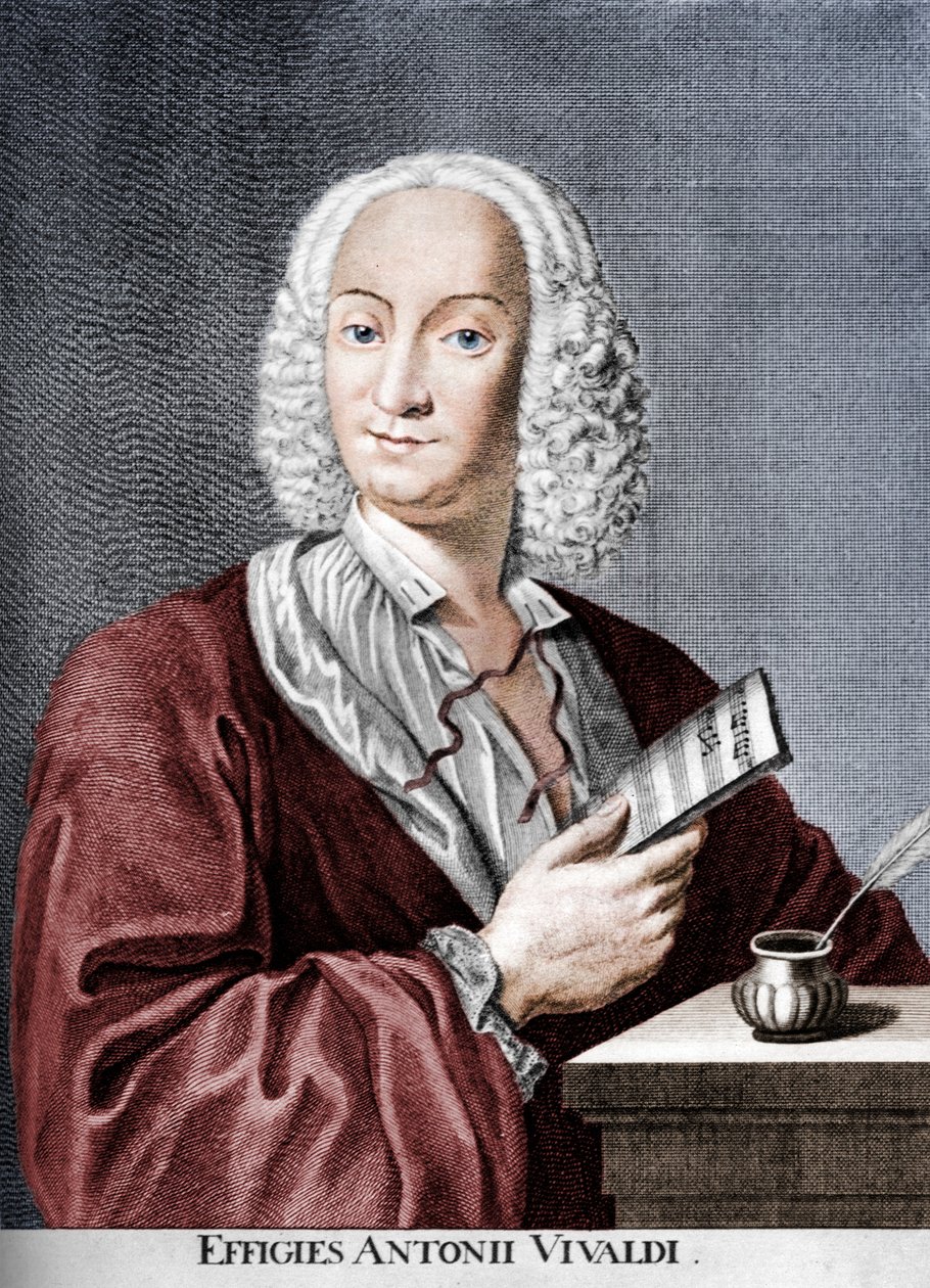 Antonio Vivaldi, compositore barocco italiano, sacerdote cattolico e violinista virtuoso, 1725 da Peter La Cave