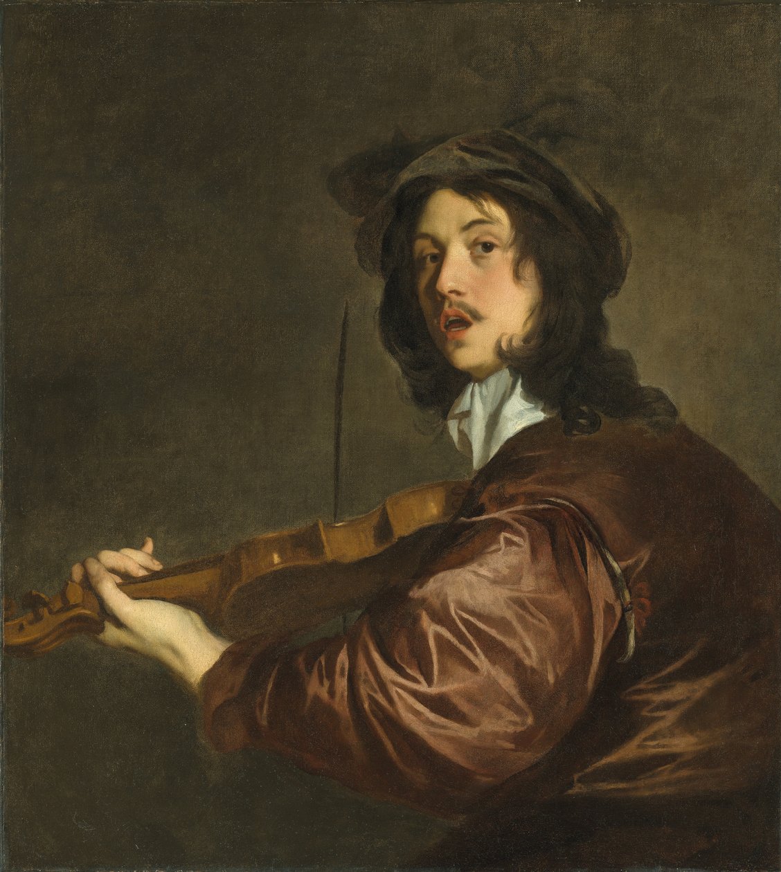 Un uomo che suona il violino, possibilmente un ritratto dell