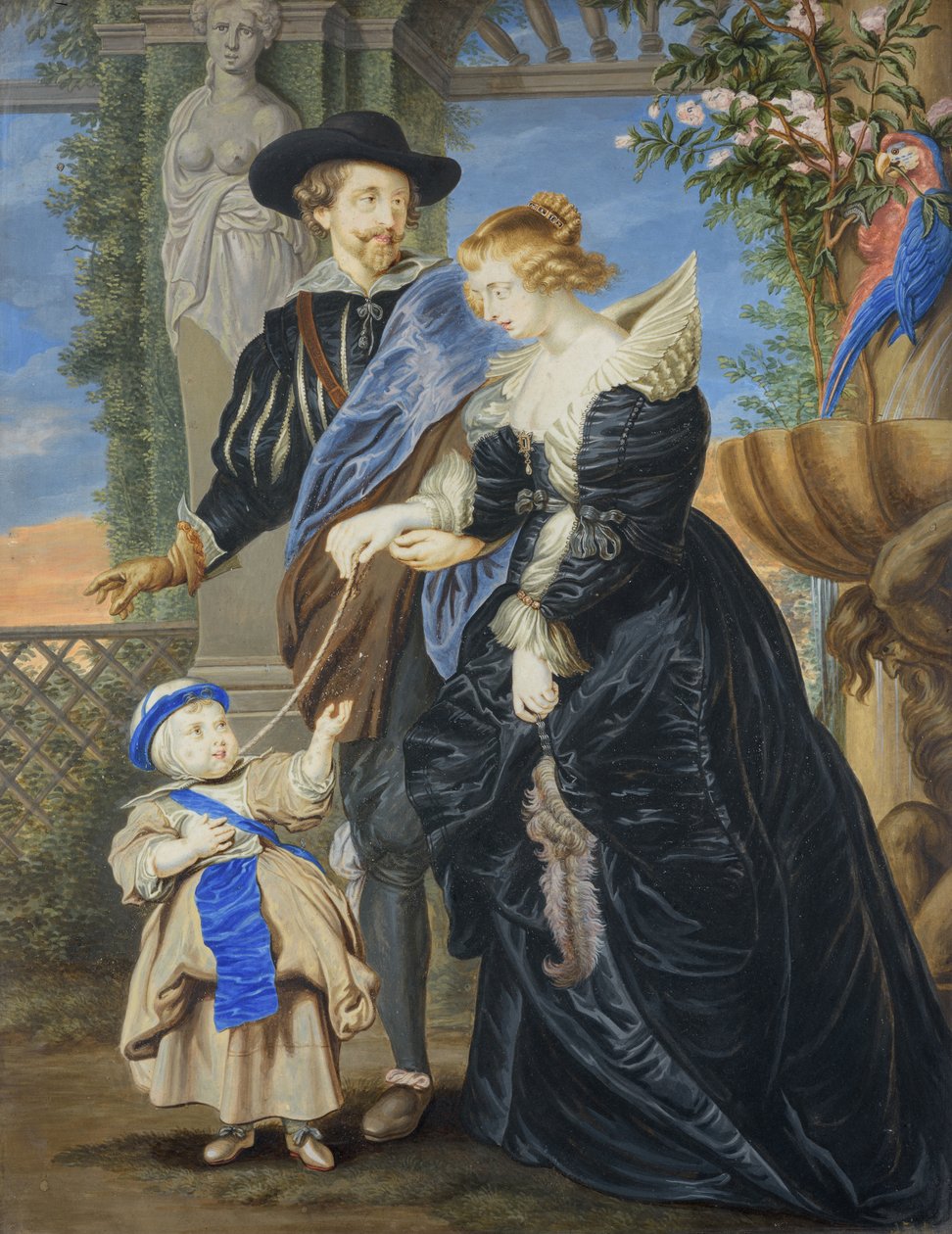 Rubens con la moglie e il figlio da Peter Lely