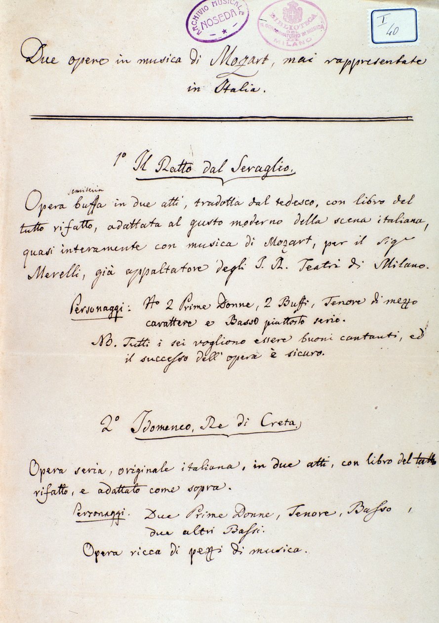 Prefazione al libretto dell