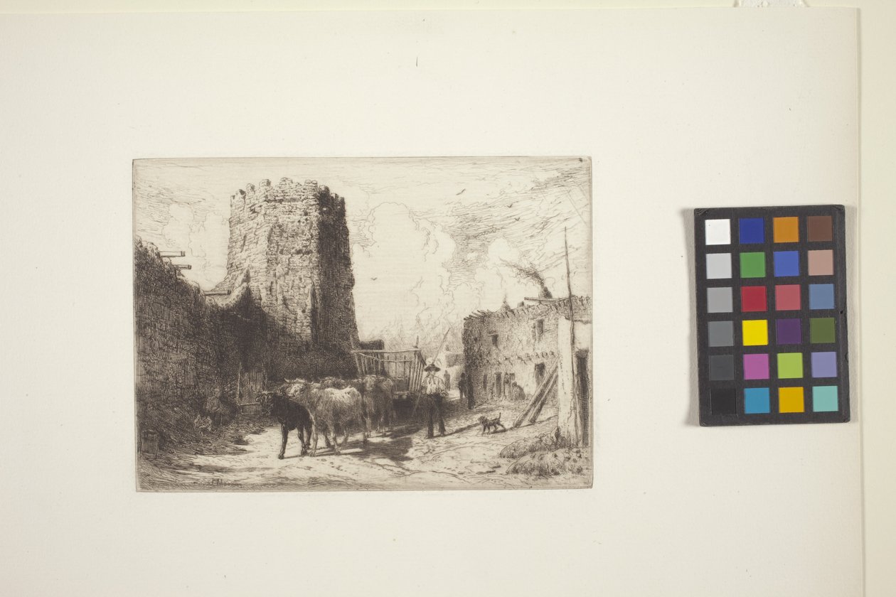 Chiesa di San Miguel e la casa Pueblo a Santa Fe da Peter Moran