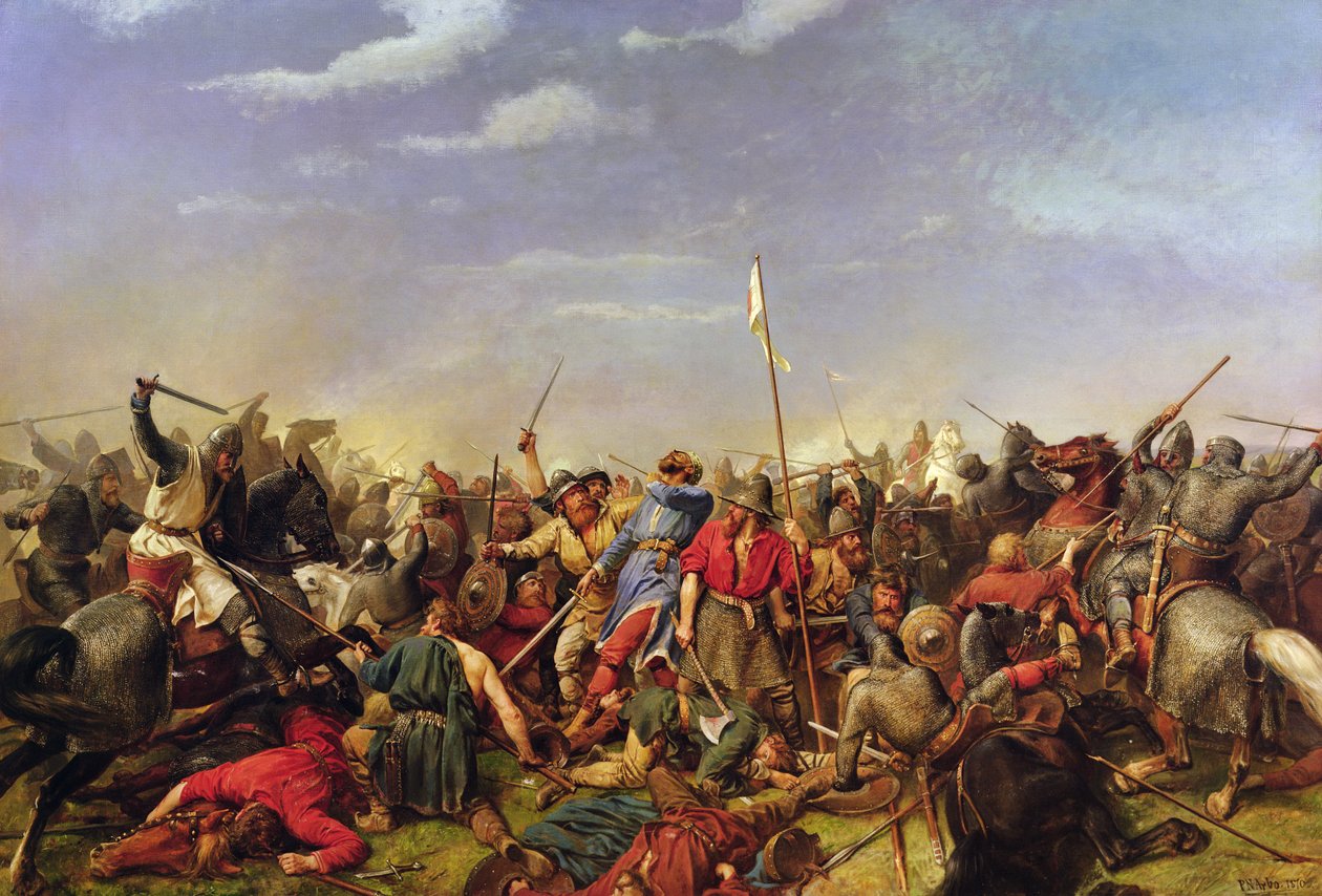 Battaglia di Stamford Bridge da Peter Nicolai Arbo