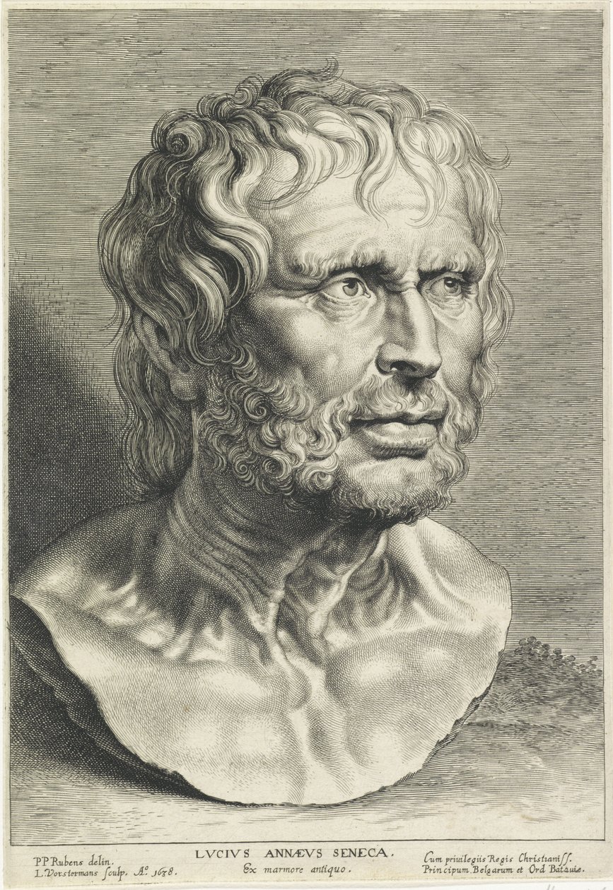 Busto di Seneca, inciso da Lucas Vorsterman da Peter Paul (after) Rubens