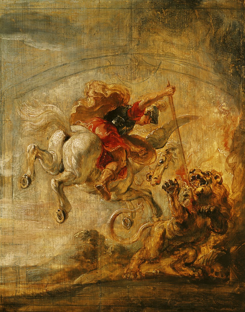 Bellerofonte che cavalca Pegaso combattendo la Chimera, 1635 da Peter Paul Rubens