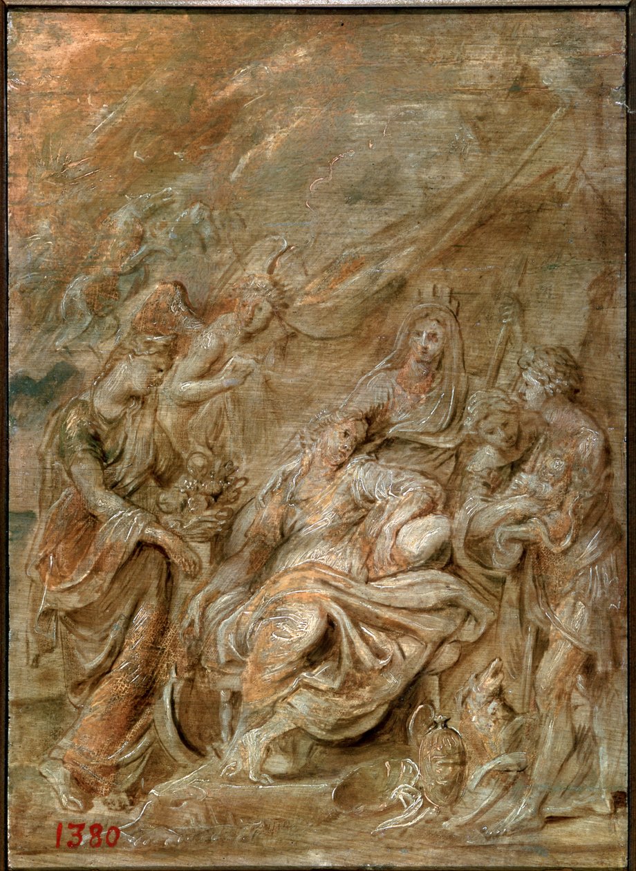 Nascita del Delfino, Luigi XIII, 1622 da Peter Paul Rubens