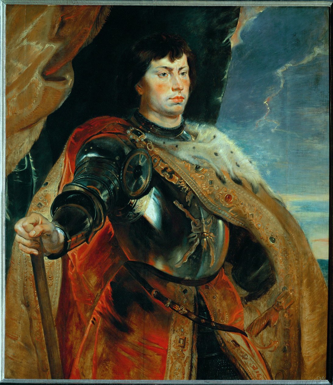 Carlo il Temerario di Borgogna, 1618 circa (dipinto su legno di quercia) da Peter Paul Rubens