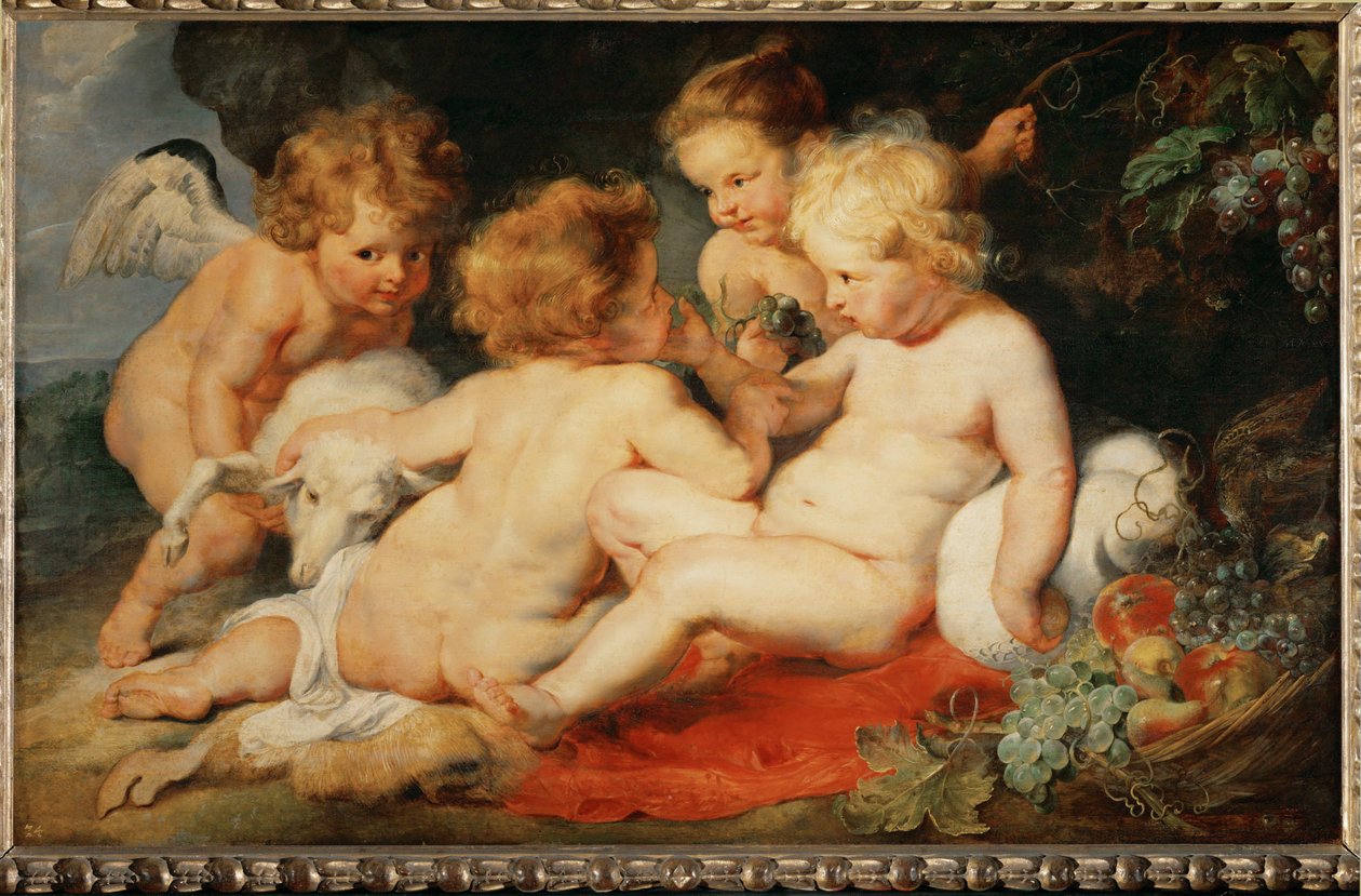 Gesù Bambino con San Giovanni e due angeli da Peter Paul Rubens