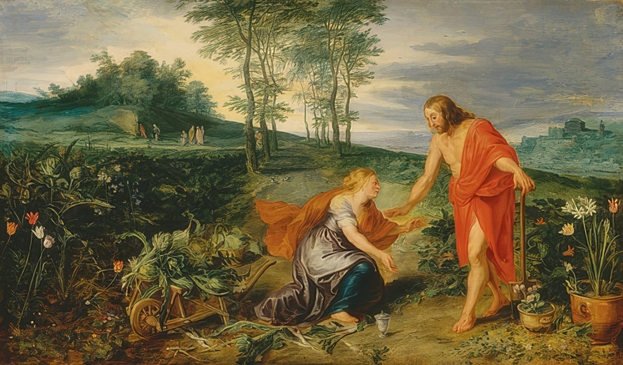Cristo appare a Maria Maddalena la mattina di Pasqua (Noli me tangere). Circa 1626 da Peter Paul Rubens