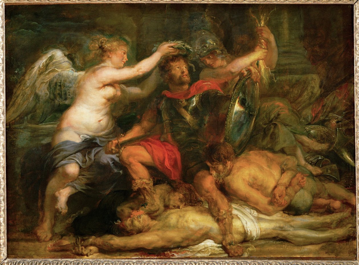 Incoronazione del vincitore, 1630 circa (dipinto su legno di quercia) da Peter Paul Rubens
