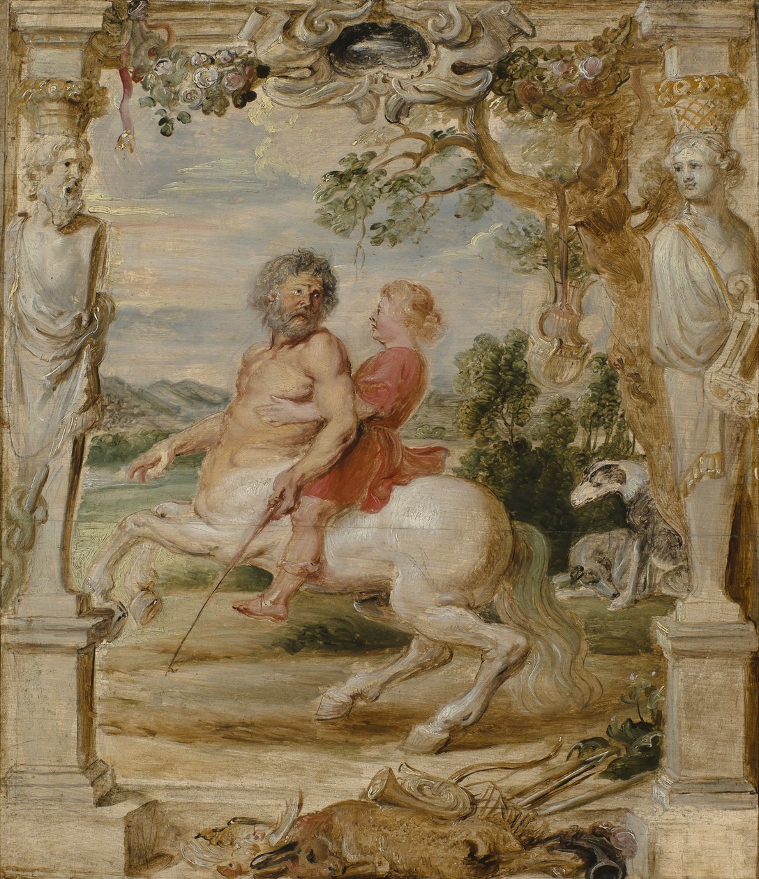 Il centauro Chirone istruisce il giovane Achille da Peter Paul Rubens