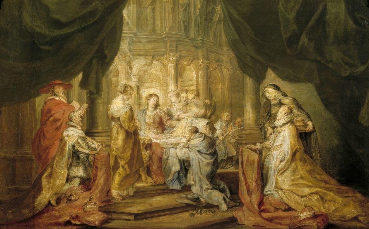 San Ildefonso riceve la casula da Peter Paul Rubens