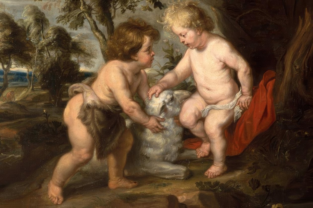 Il piccolo Gesù con il bambino Giovanni da Peter Paul Rubens