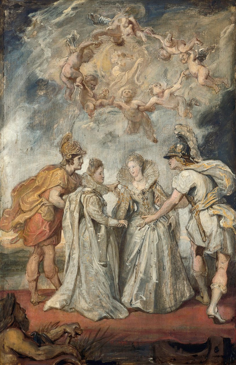 I legami familiari tra Francia e Spagna (bozzetto per il ciclo dei Medici) da Peter Paul Rubens
