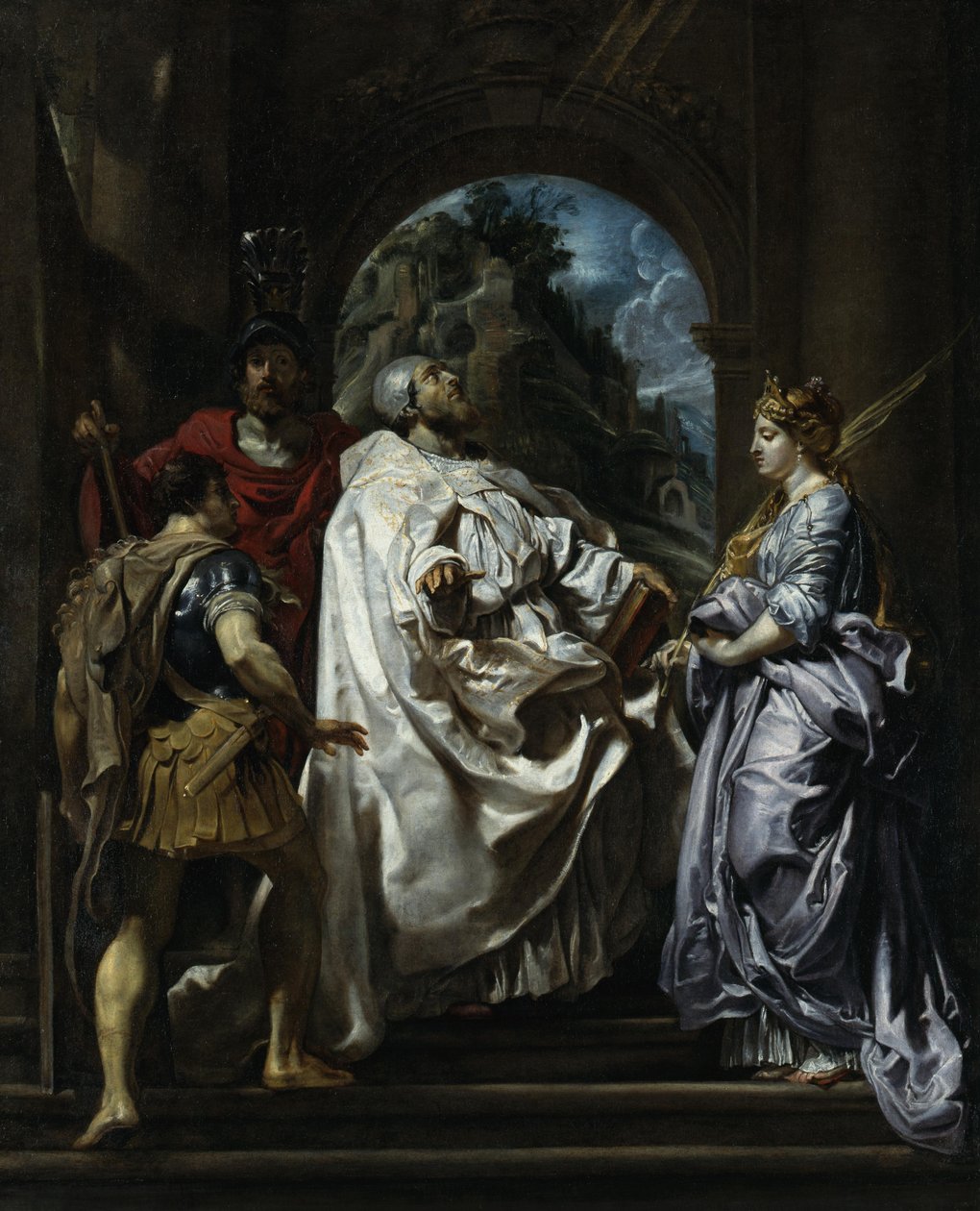 I santi Gregorio, Mauro, Papiano e Domitilla da Peter Paul Rubens
