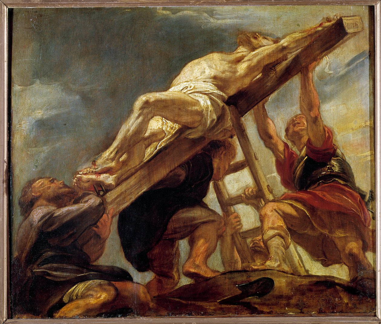 Elevazione della croce (bozzetto per un compartimento del soffitto della Chiesa dei Gesuiti ad Anversa) da Peter Paul Rubens