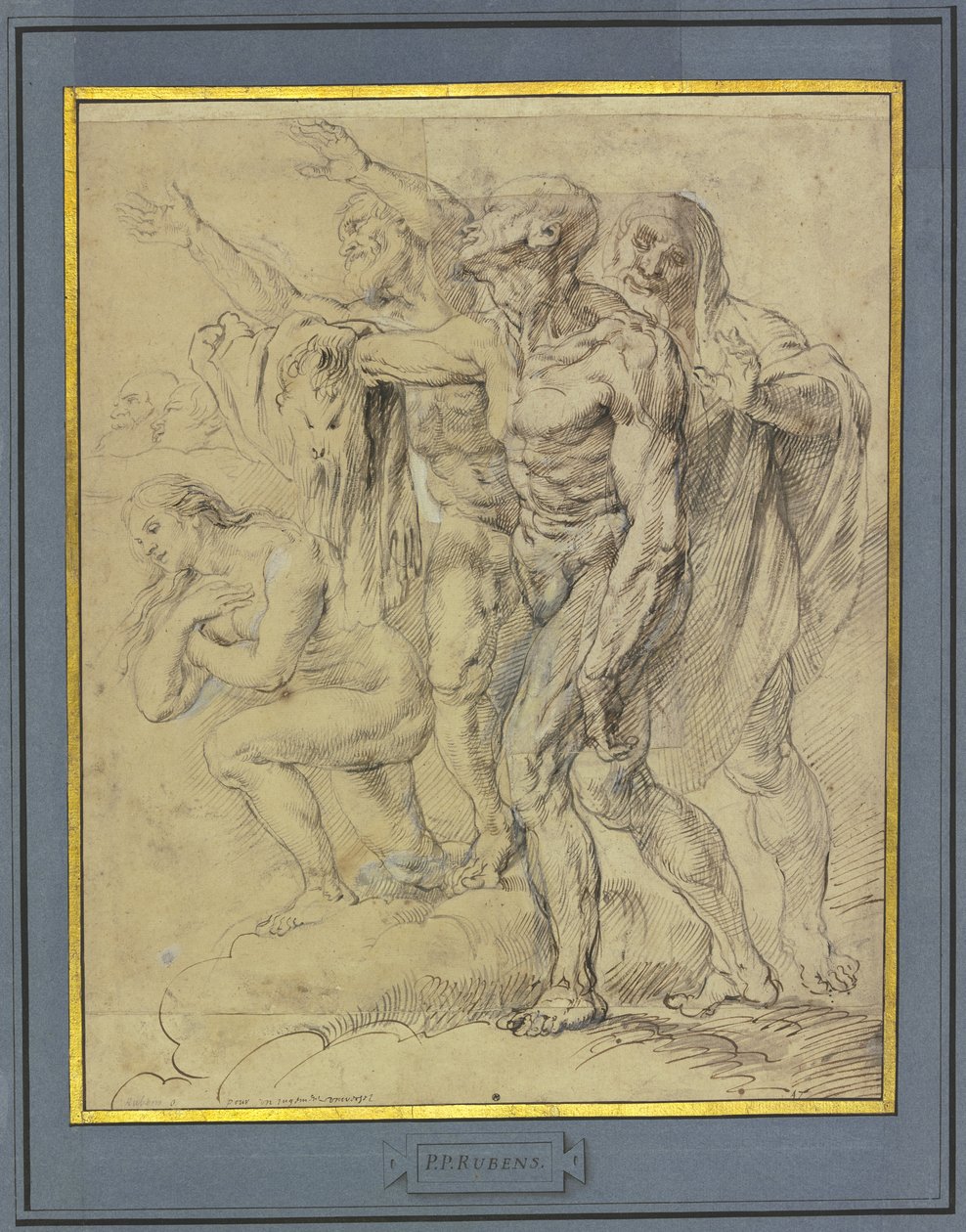 Eva, Maria Magdalena, der Heilige Bartholomäus und ein weiterer für ein Jüngstes Gericht da Peter Paul Rubens