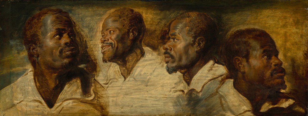 Quattro studi di una testa maschile da Peter Paul Rubens