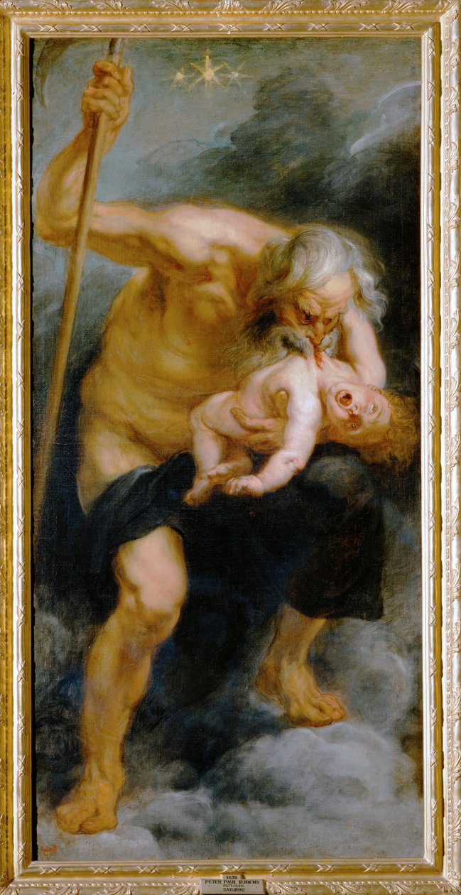 Dio Saturno che divora il figlio (dipinto su tela) da Peter Paul Rubens