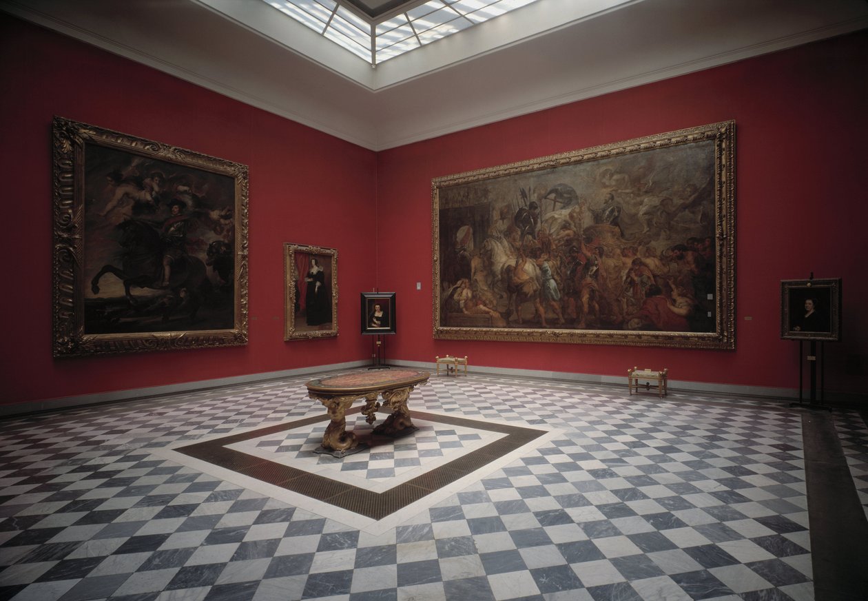 Sala del museo che presenta Enrico IV alla battaglia di Ivry e l
