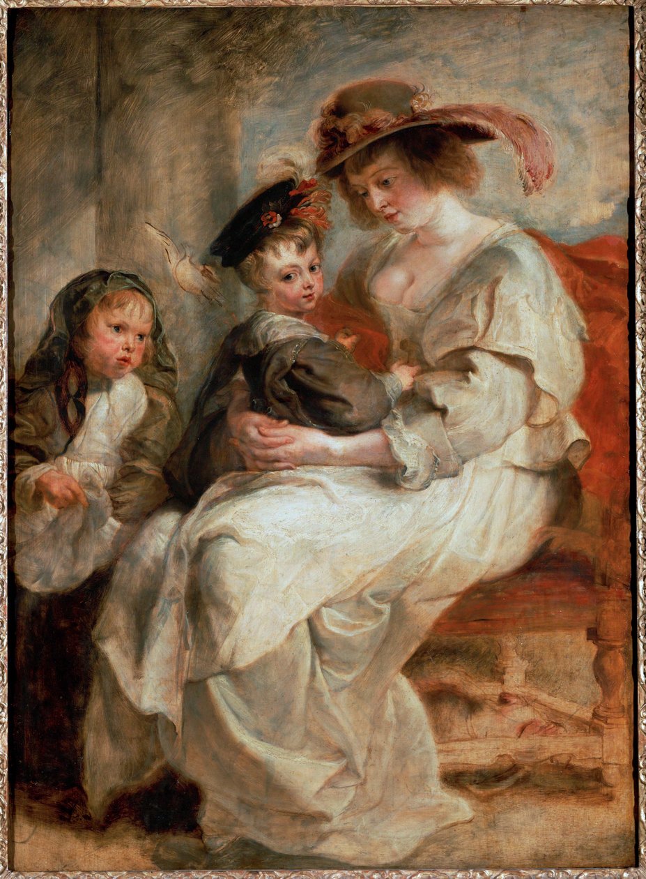 Helene Fourment con i suoi figli (olio su tavola) da Peter Paul Rubens