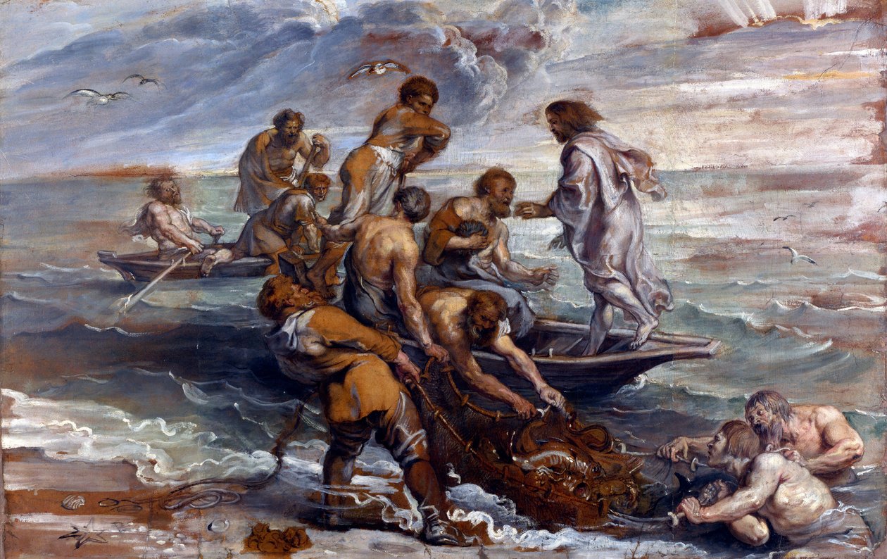 La pesca miracolosa. Dipinto di Pieter Paul Rubens, 1618-1619 da Peter Paul Rubens
