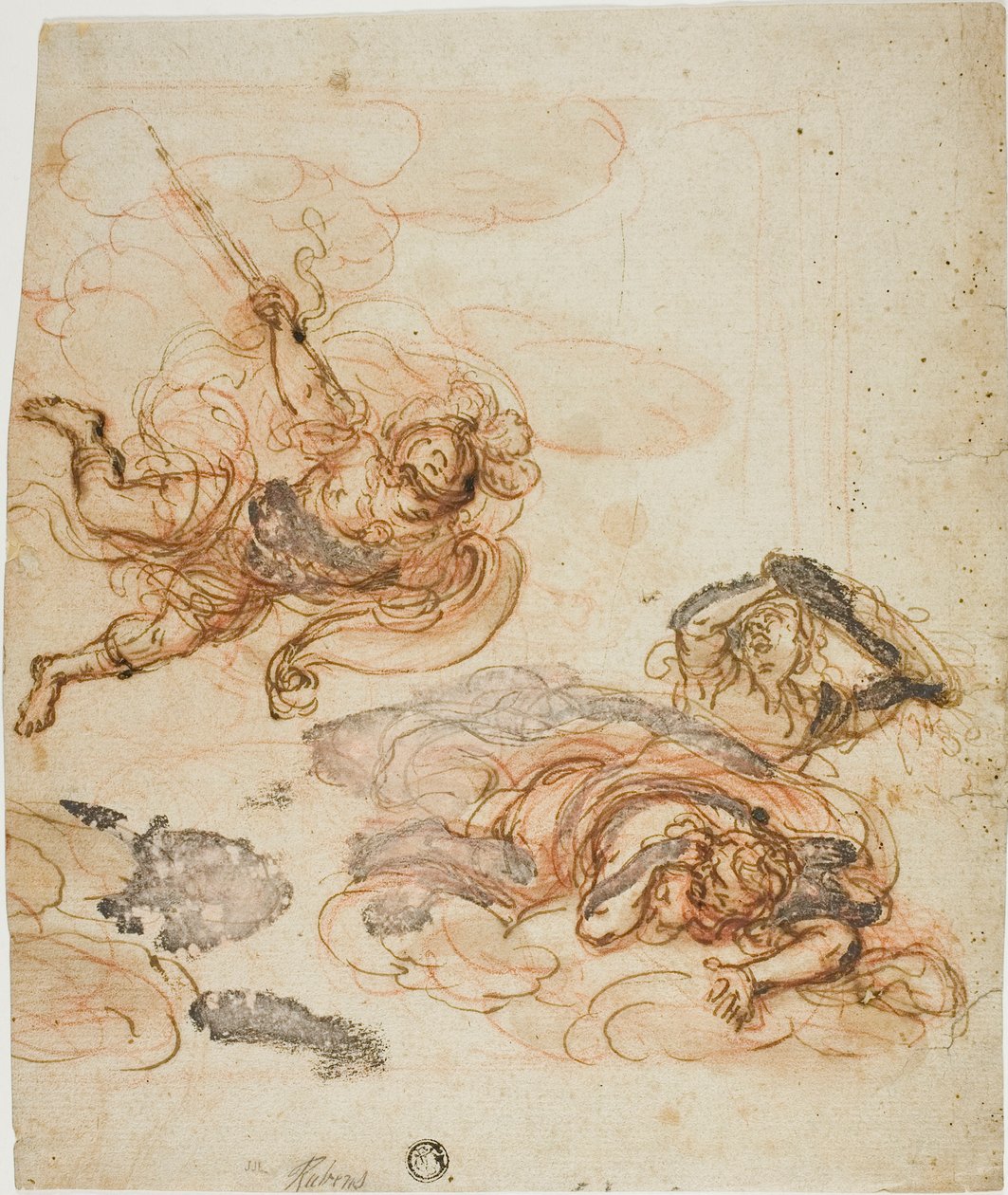 Mercurio che insegue due arpie da Peter Paul Rubens