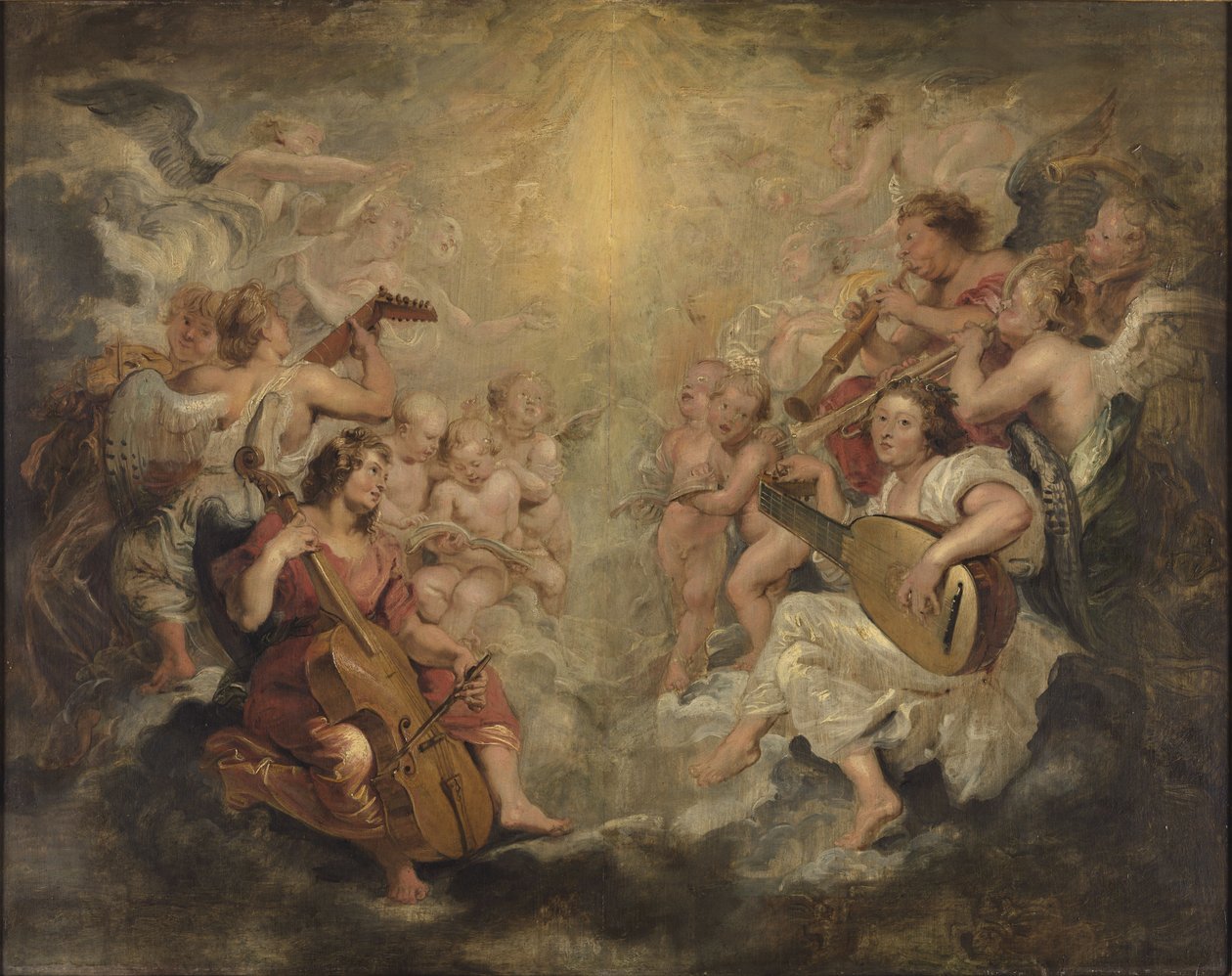 Angeli che creano musica da Peter Paul Rubens
