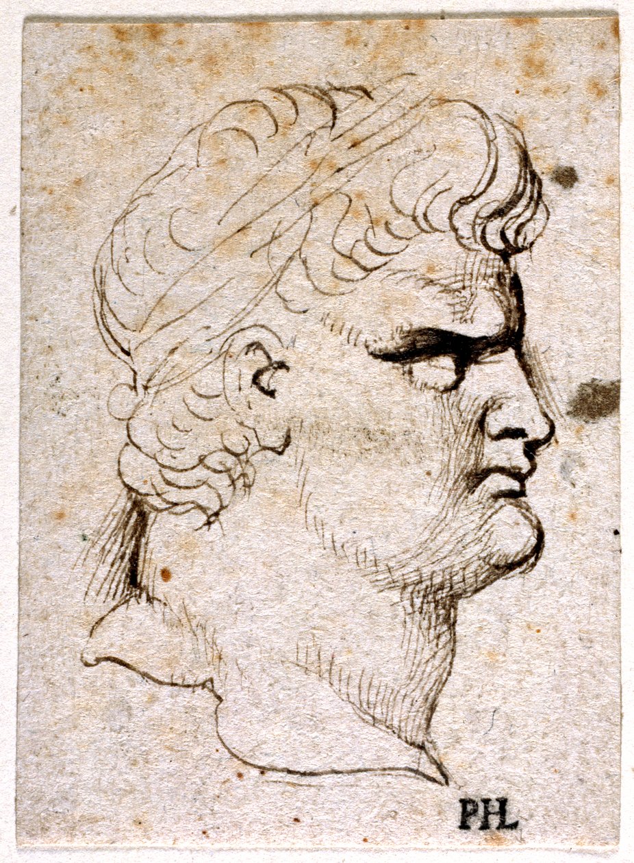 Nerone, da dieci disegni di otto dei primi dodici Cesari, dopo le medaglie di Giovanni da Cavino da Peter Paul Rubens