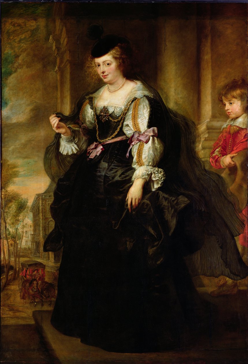 Ritratto di Helene Fourment con una carrozza, c.1639 da Peter Paul Rubens