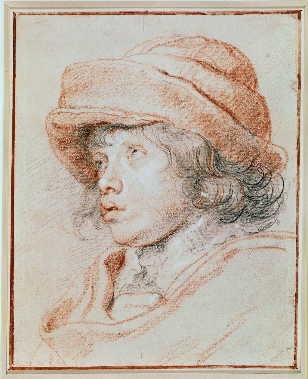 Studio di ritratto del figlio Nicolas (gesso nero, rosso e bianco) da Peter Paul Rubens