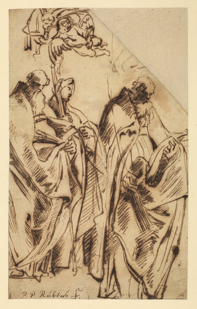 San Amandus e Santa Walpurga, c.1610 da Peter Paul Rubens