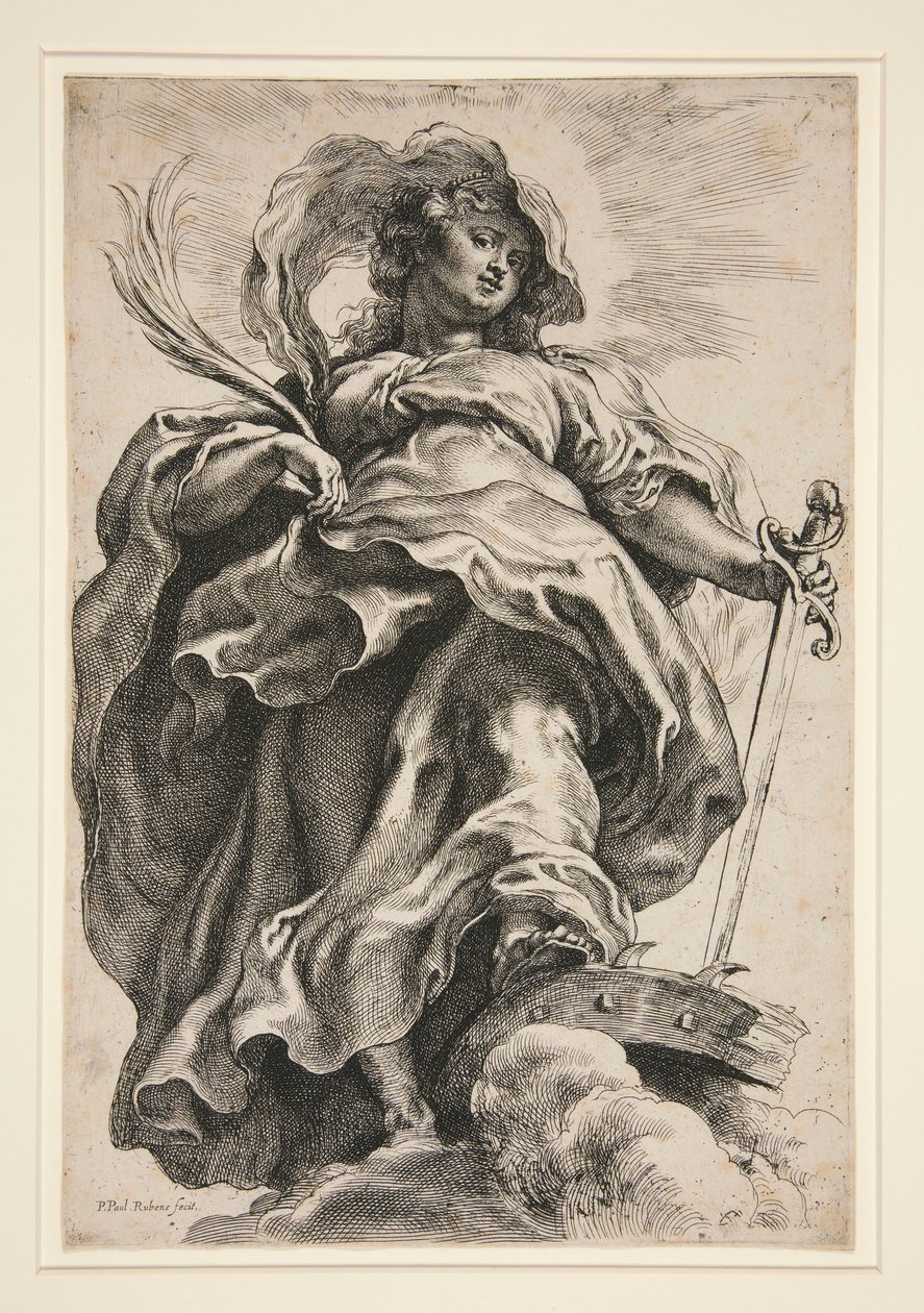 Santa Caterina tra le nuvole da Peter Paul Rubens