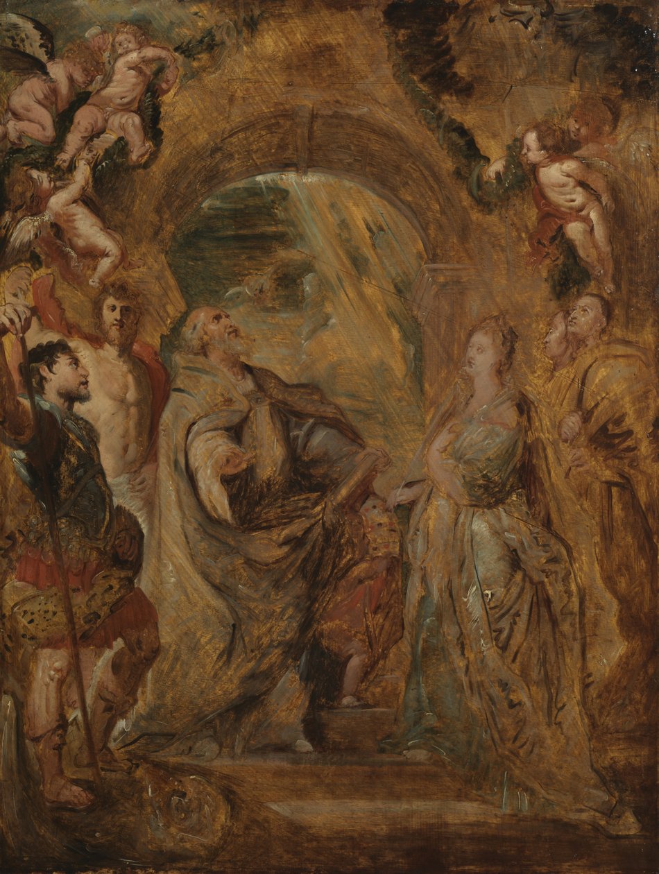 San Gregorio Magno con i Santi Mauro e Papiano, e Santa Domitilla con i Santi Nereo e Achilleo da Peter Paul Rubens