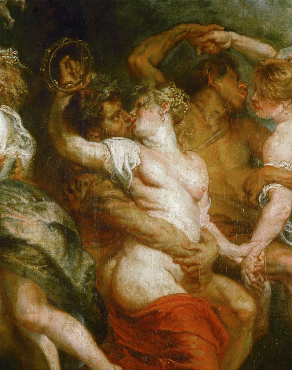 Satiro che abbraccia una baccante (olio su tela) da Peter Paul Rubens
