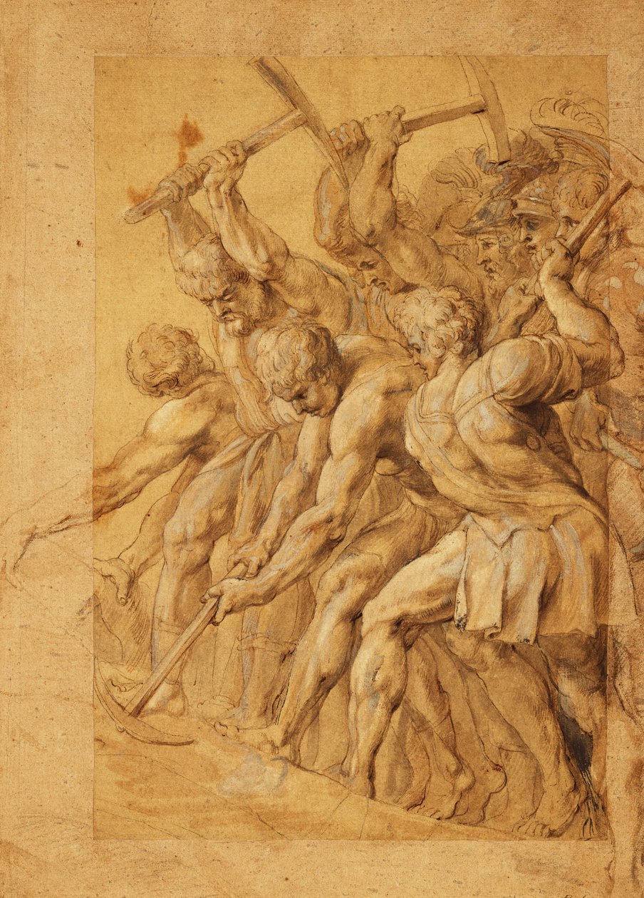 Soldati che distruggono un ponte da Peter Paul Rubens