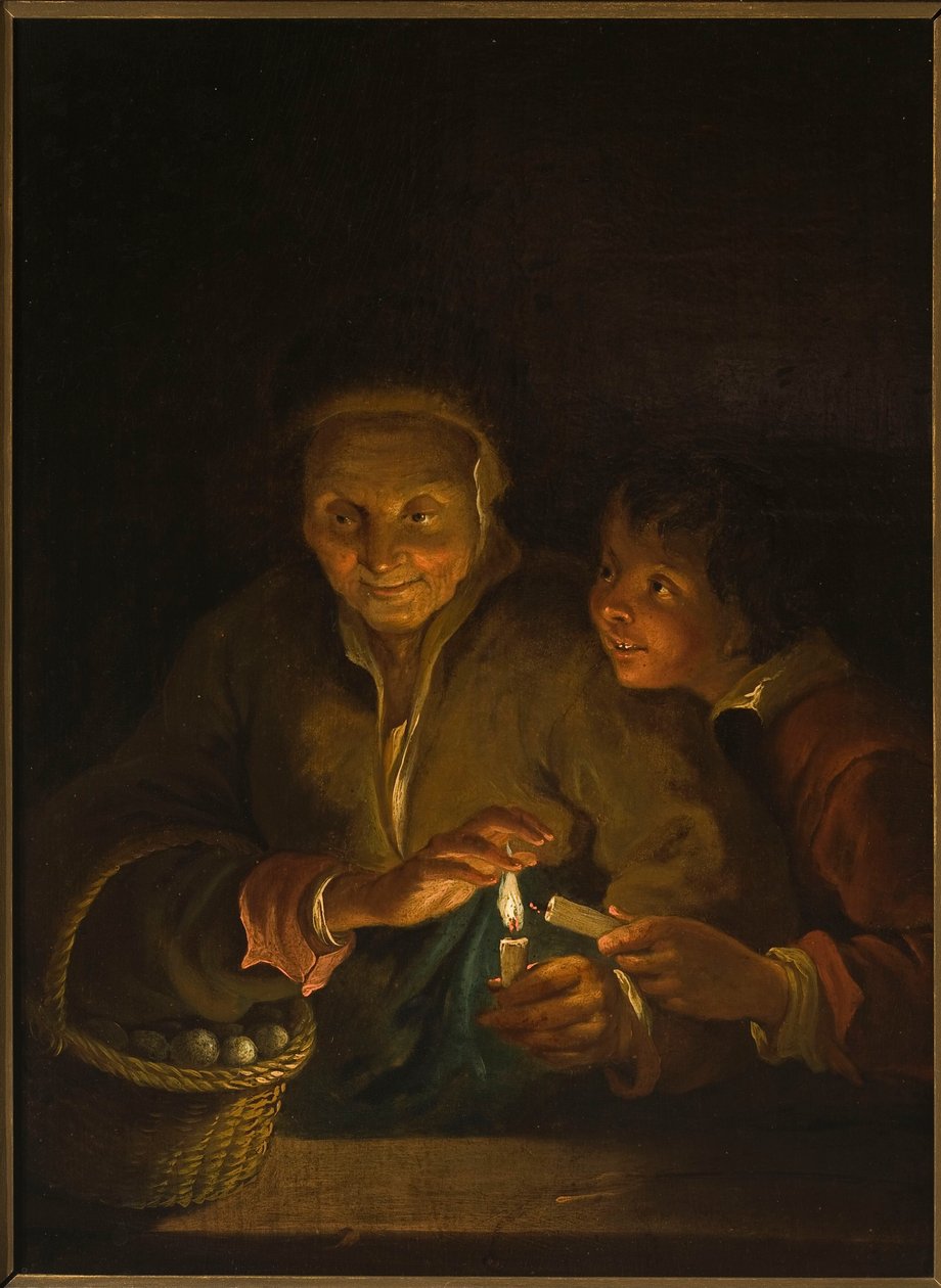 Vecchia e ragazzo con una candela da Peter Paul Rubens
