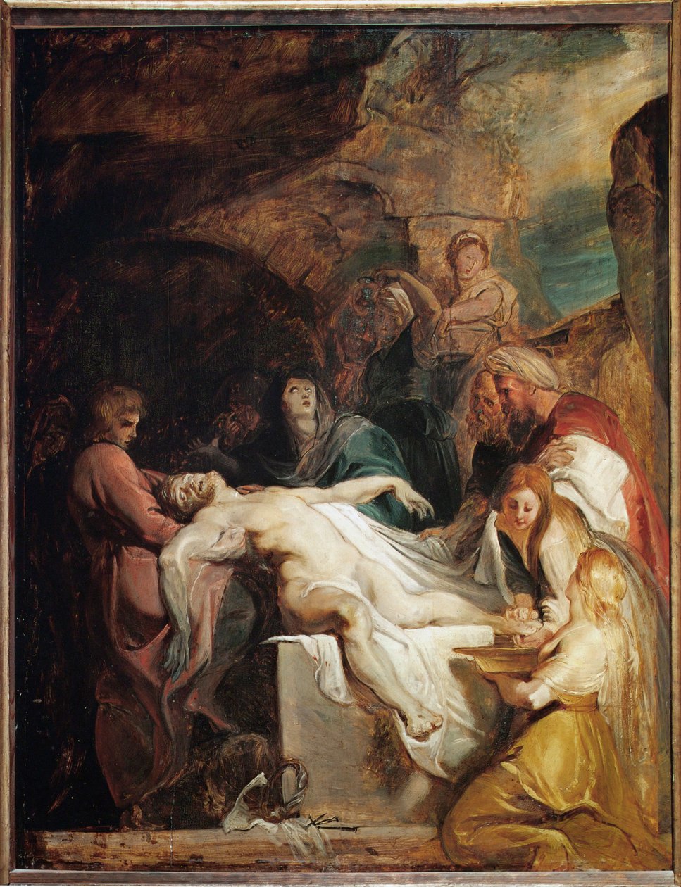 La sepoltura di Cristo (dipinto su legno di quercia) da Peter Paul Rubens