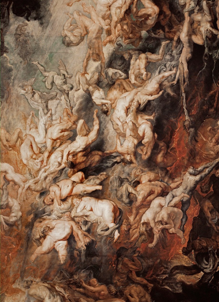 La caduta dei dannati (dipinto su legno di quercia) da Peter Paul Rubens
