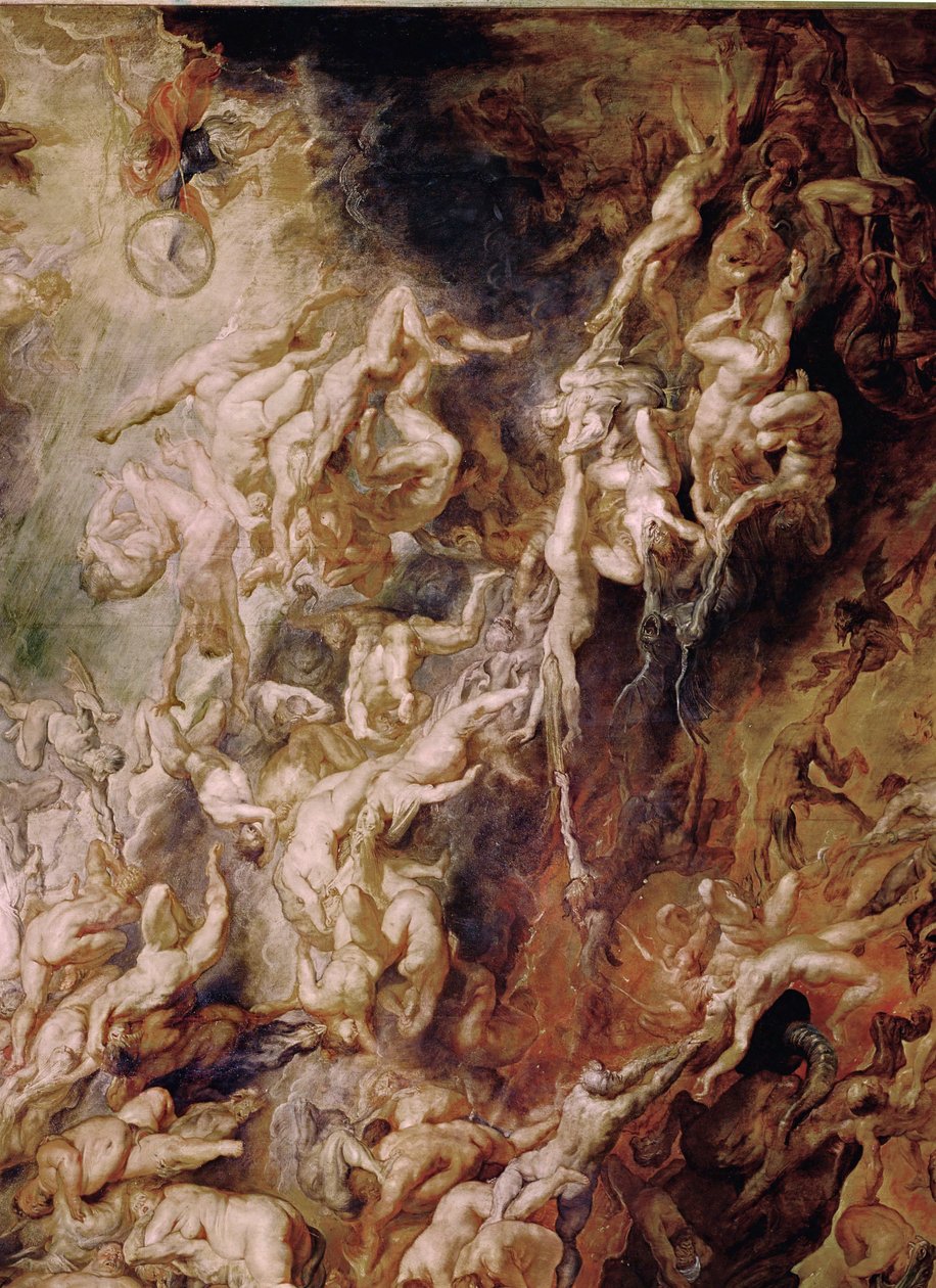 La caduta dei dannati (dipinto su legno di quercia) da Peter Paul Rubens