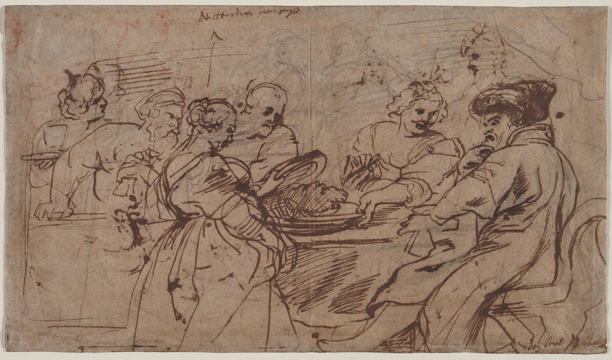 Il banchetto di Erode recto Tomiri con la testa di Ciro verso, c. 1637-1638 da Peter Paul Rubens