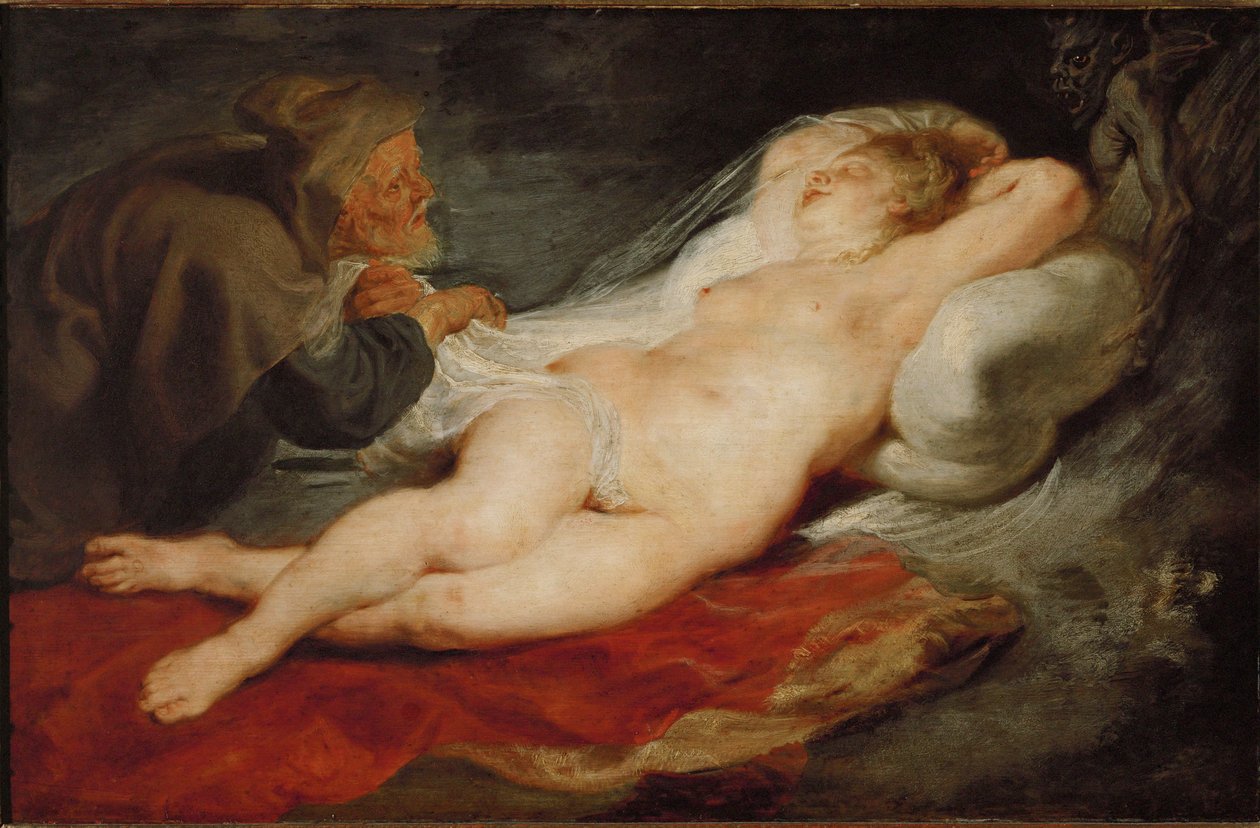 Der Einsiedler und die schlafende Angelica, um 1626-28 von Peter Paul Rubens