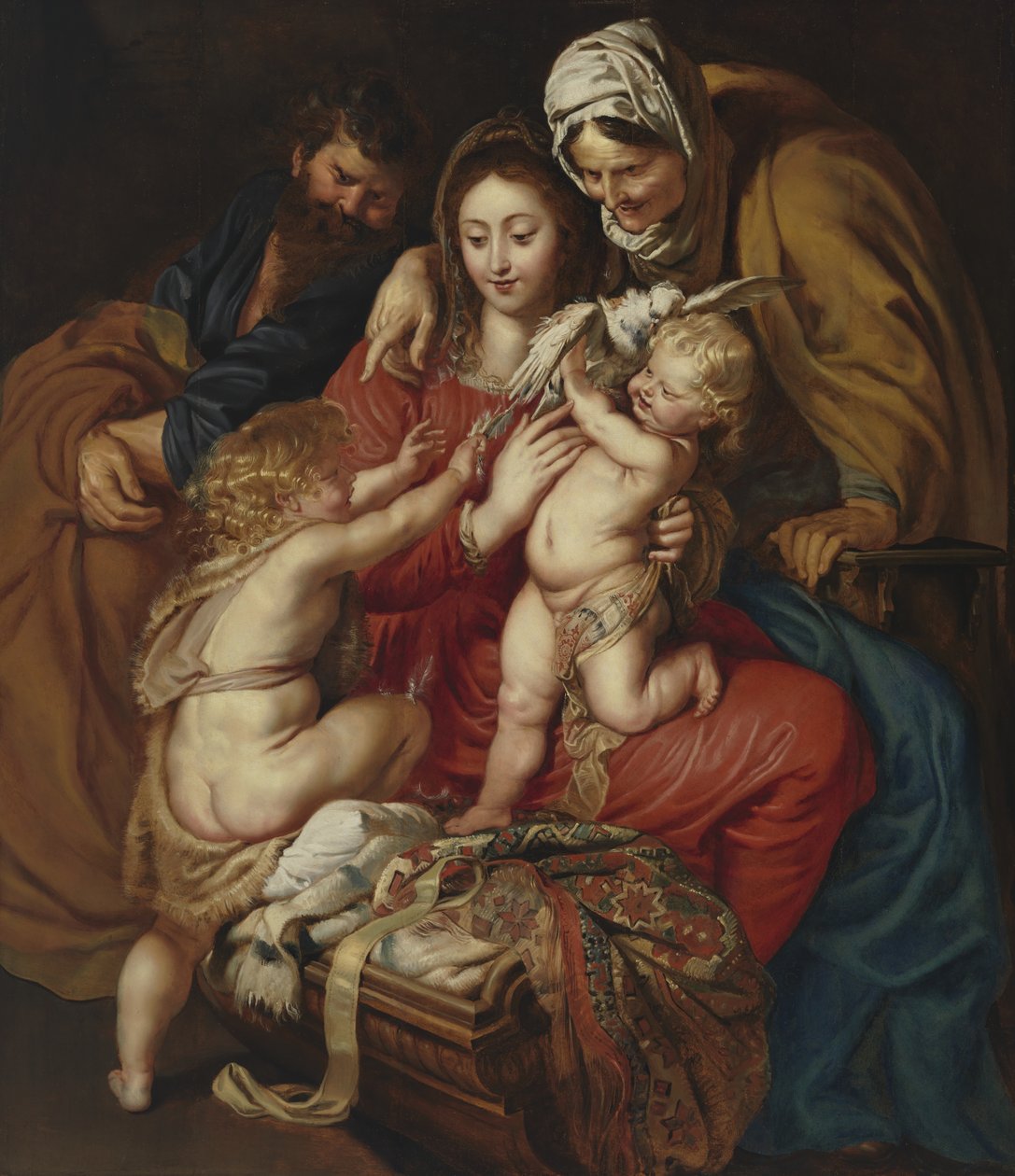 La Sacra Famiglia con Santa Elisabetta, San Giovanni e una colomba da Peter Paul Rubens