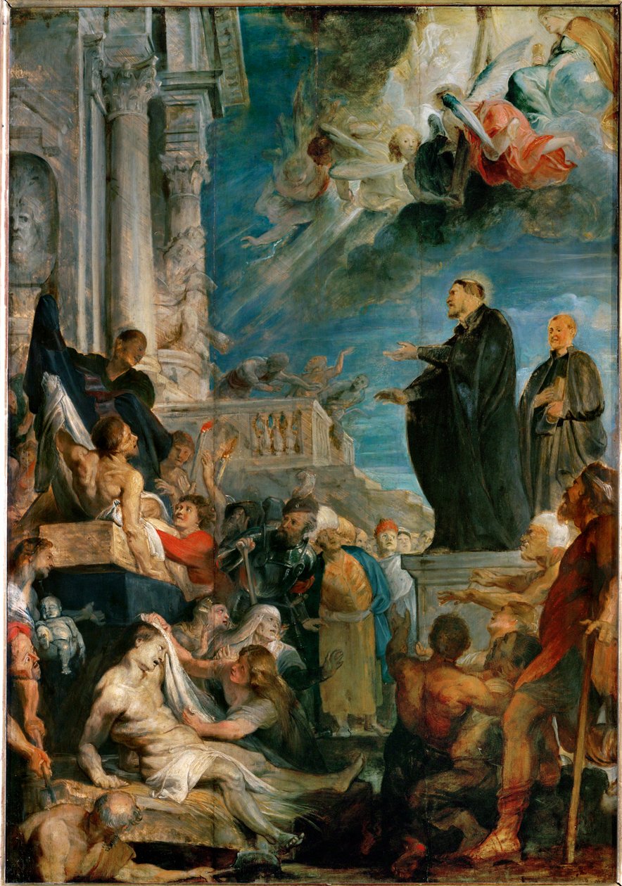 I miracoli di San Francesco Saverio (dipinto su tavola) da Peter Paul Rubens